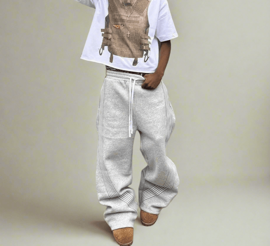 Pantalon Jogging Y2K Homme & Femme – Pantalon Cargo Tactique Camouflage avec Broderie, Cordon de Serrage.