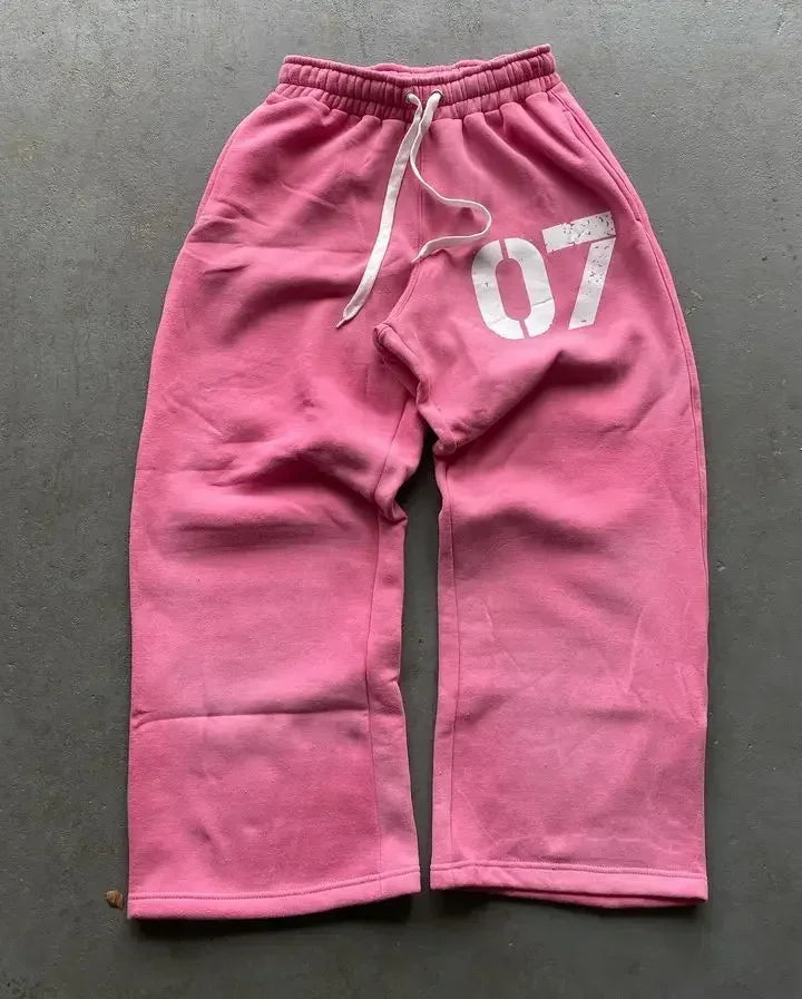 Pantalon Jogging Y2K Homme & Femme – Pantalon Cargo Tactique Camouflage avec Broderie, Cordon de Serrage.