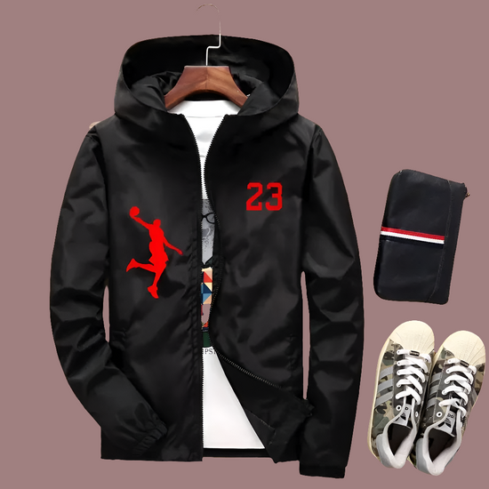 Blouson Bomber Homme à Capuche – Veste Coupe-Vent Casual