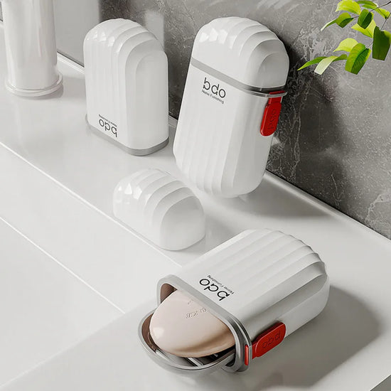 Boîte à Savon Plastique avec Couvercle – Étanche, Compacte et Hermétique