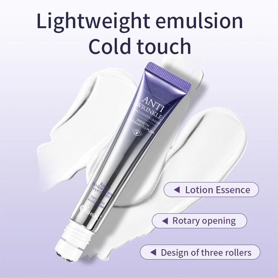 Crème Contour des Yeux Anti-Rides & Anti-Cernes – Roll-On Massant Hydratant à l’Acide Hyaluronique
