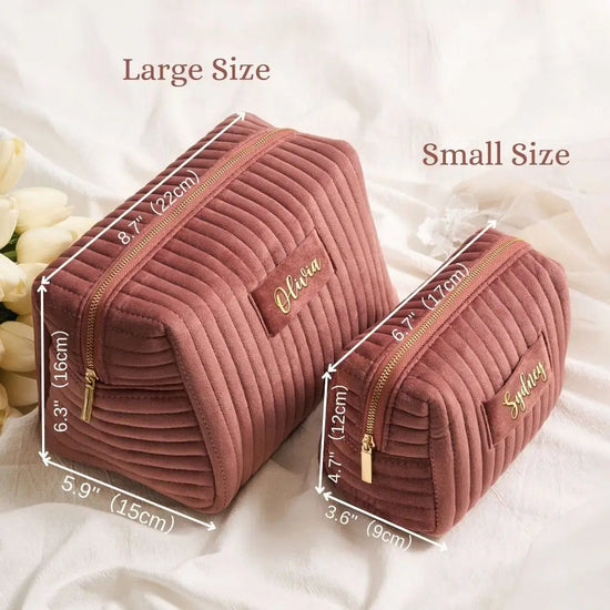 Trousse de Maquillage en Velours – Grande Capacité & Multifonction, Élégante & Pratique