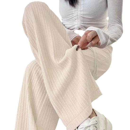 Pantalon Femme Été 2025 – Coupe Large Effet Nuage