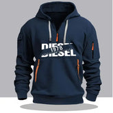 Sweat à Capuche Homme – Hoodie Zippé Manches Longues, Grande Taille, Veste Décontractée Sport & Casual en bleu