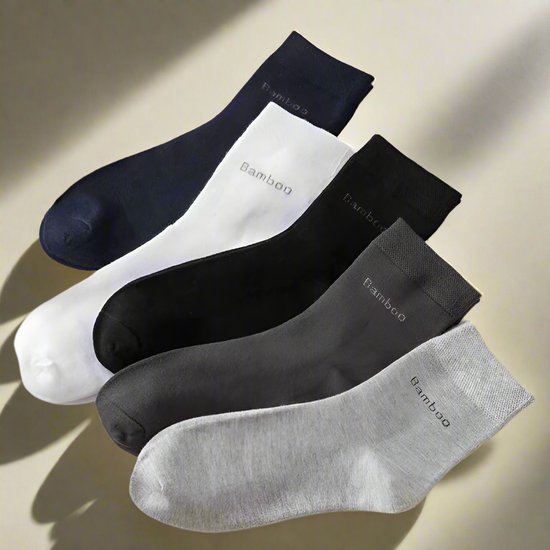 Lot de 10 Paires Chaussettes Homme – Fibre de Bambou Respirantes