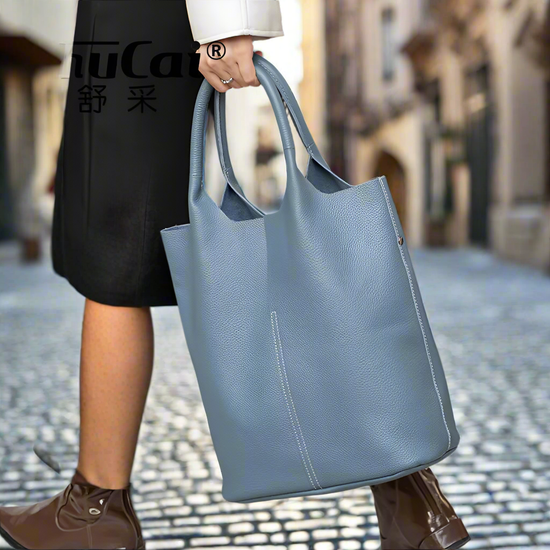 Sac Cabas Femme Cuir Véritable – Tote Bag Grande Capacité Élégant