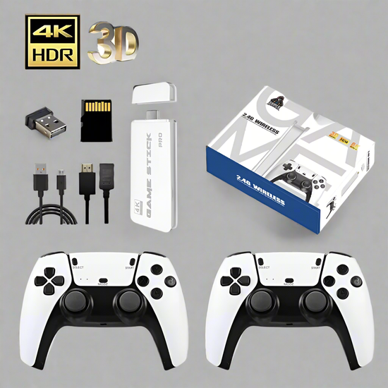 🎮 M15 Game Stick 4K – Console Rétro Mini avec 30 000+ Jeux & Manettes Sans Fil
