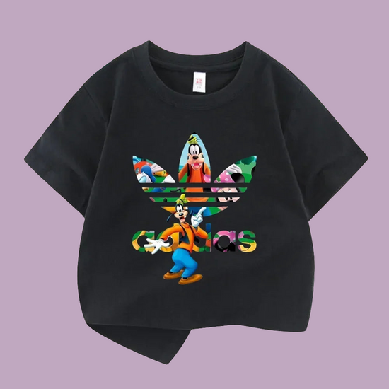 T-shirt Enfant Disney Été 100% Coton  Haut Garçon Fille Imprimé Mickey
