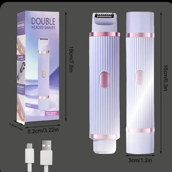 Rasoir Électrique Femme 2 en 1 – Tondeuse Sourcils & Épilateur